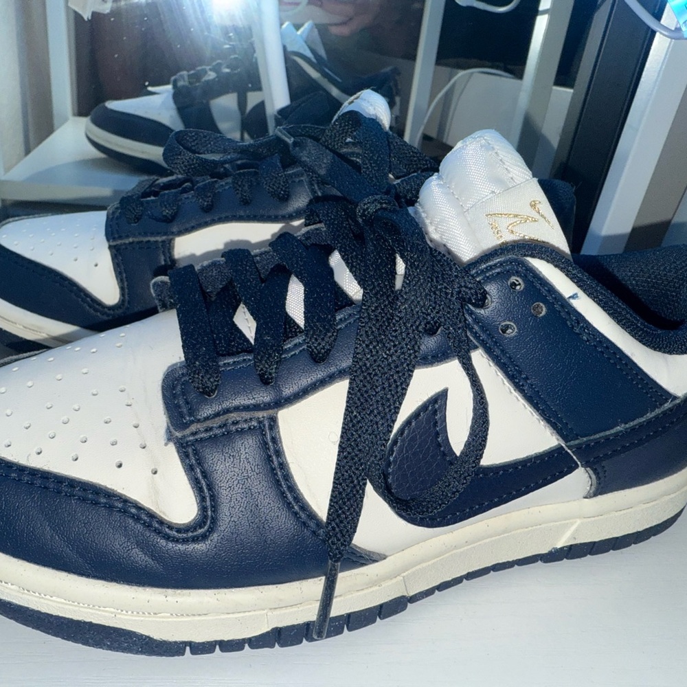 Women's Navy and White Sneakers